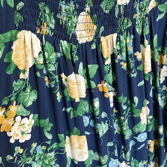 OLD NAVY Floral Maxi Slip Dress Navy Women’s Plus Size 3X - Picture 6 of 16
